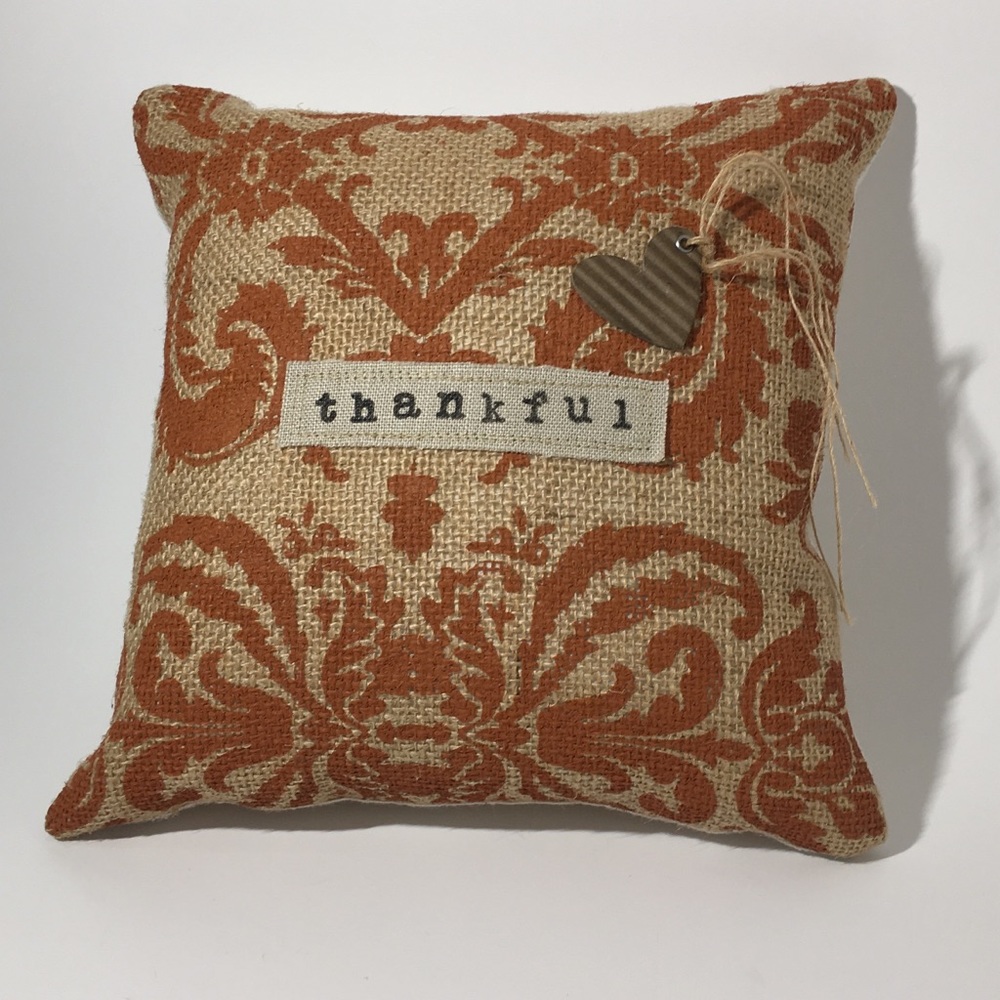 Small Decorative Pillow “Thankful”